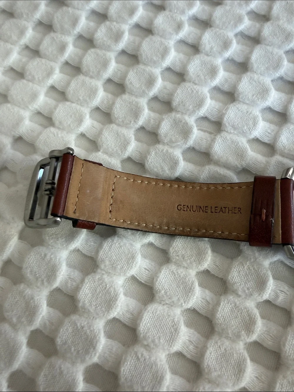 Coach Brown Leather Strap Watch with Black Dial